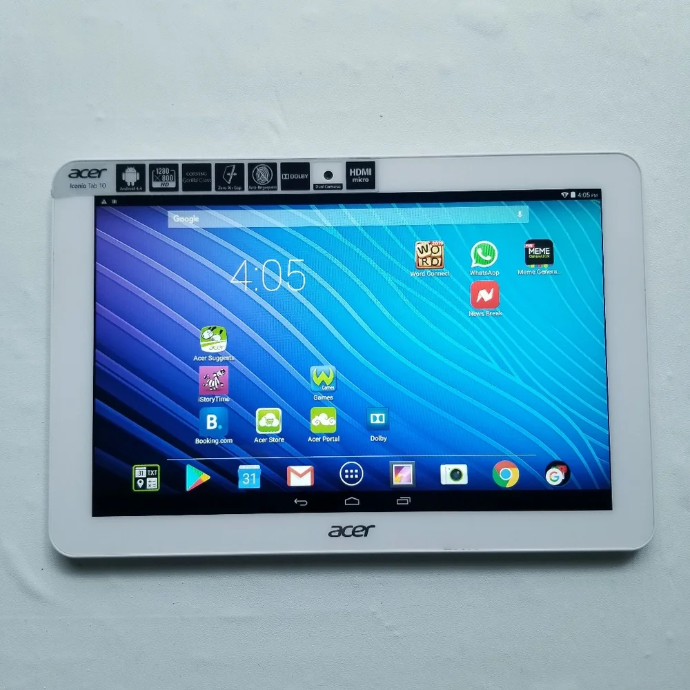 Acer Iconia Tab 10 Tablet Aluminum Body white NIB